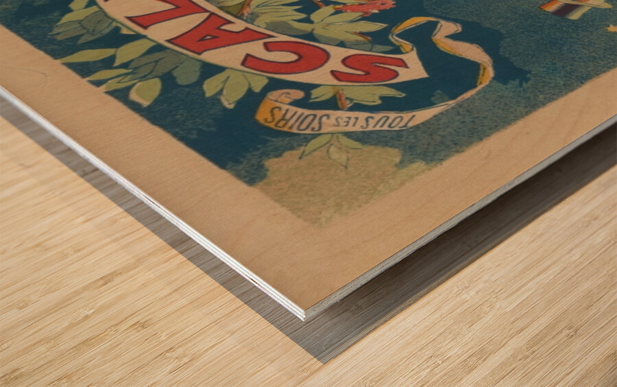 Scala 1895-1900 Poster by Jules Chéret Wood print