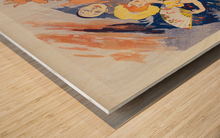 La Pantomime 1900 Illustration by Jules Chéret Wood print