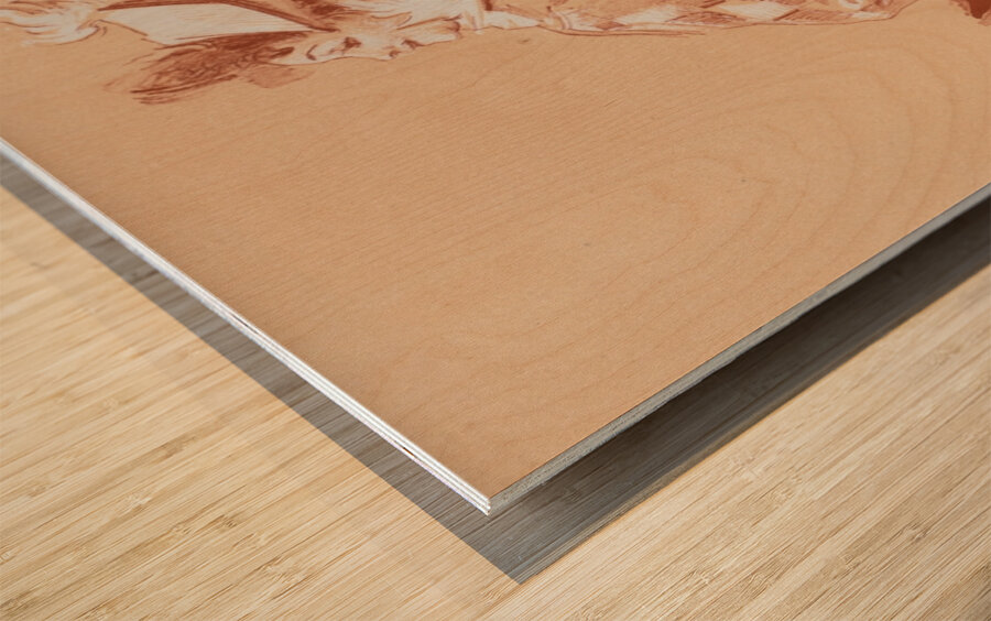 Dessin original pour la couverture des Maîtres de l’Affiche. 1896 Illustration by Jules Chéret Wood print