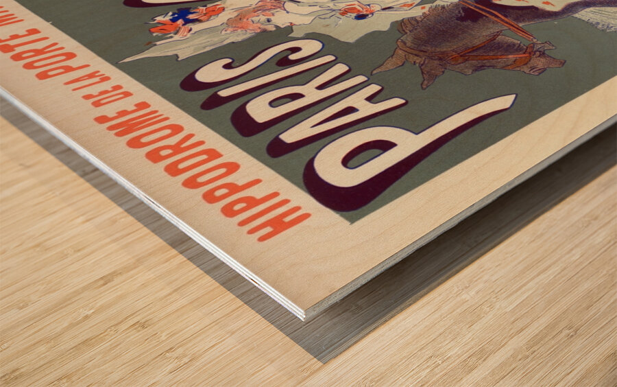 Paris-Courses 1897 Poster by Jules Chéret Wood print