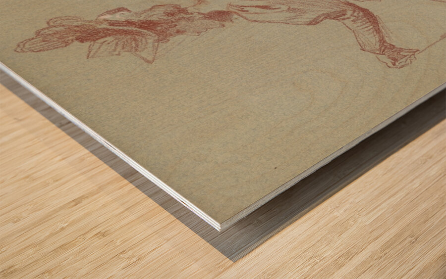 Elegant Lady Seated in a Chair c. 1900 Drawings by Jules Chéret Wood print