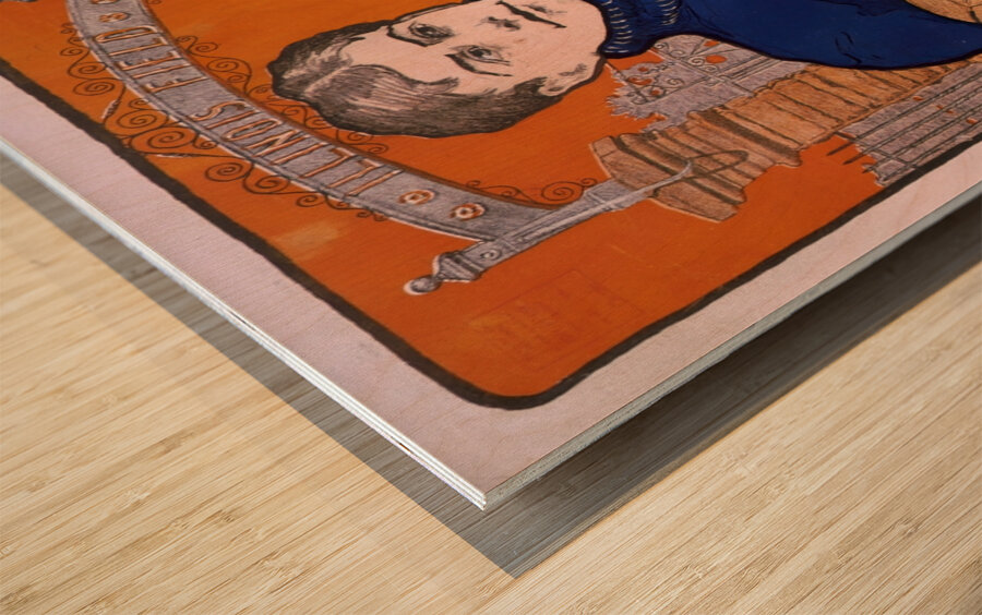 Illinois Field 1902 Poster by Bristow Adams American 1875 – 1956 Wood print