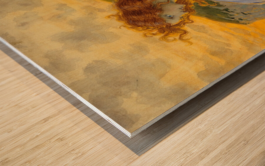 Die Tochter des Barden 1900 Mythology by Eugène Samuel Grasset Wood print