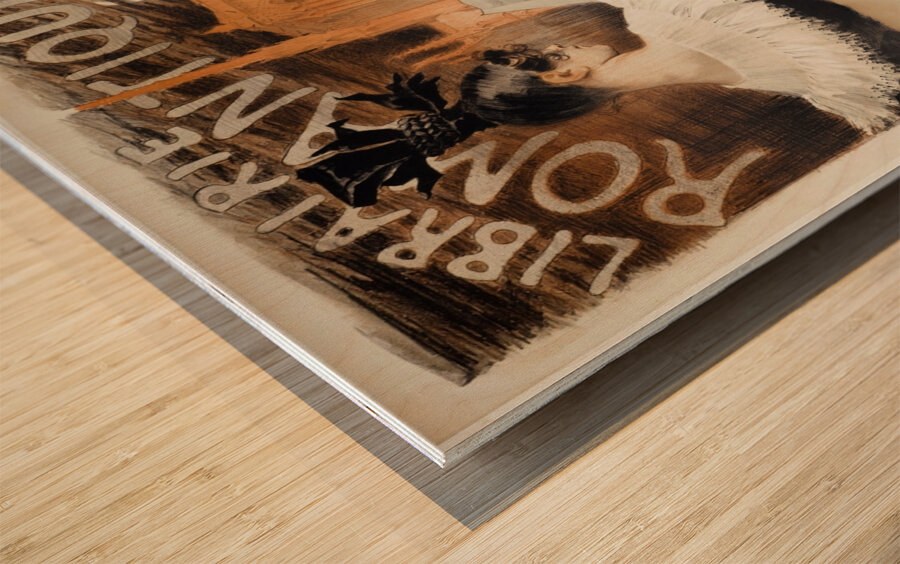 Librairie Romantique 1887 Poster by Eugène Samuel Grasset Wood print