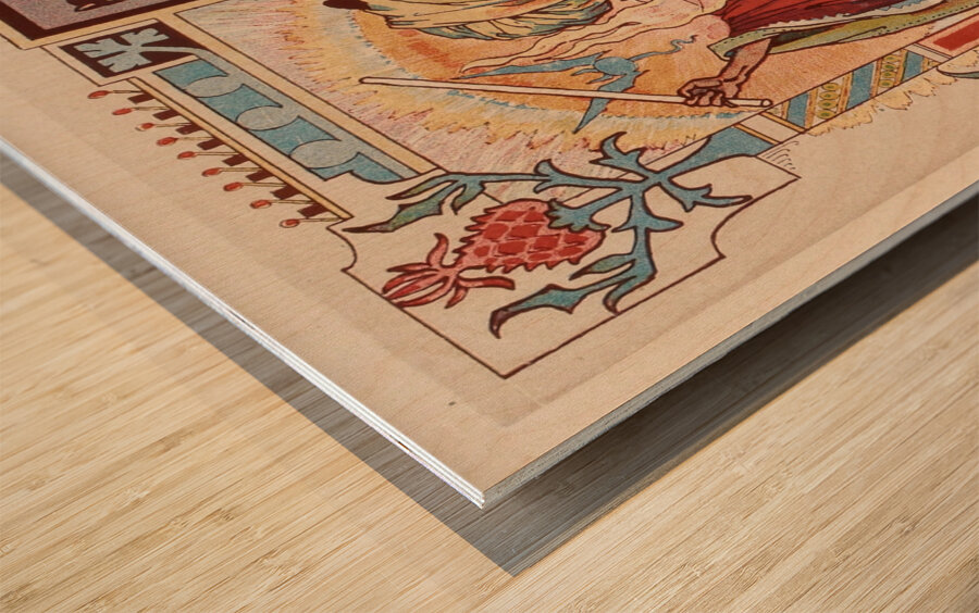 Magicien oriental Illustration by Eugène Samuel Grasset Wood print