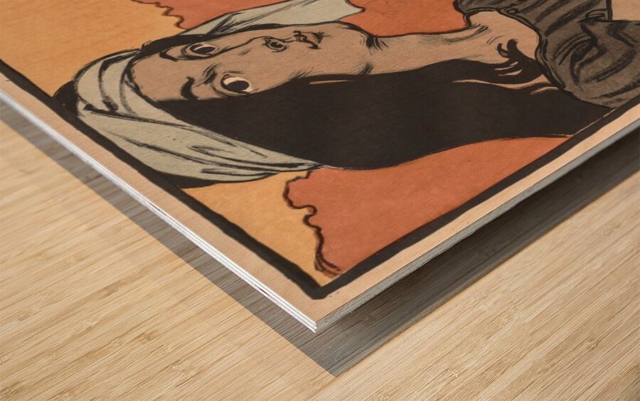 Sculptress 1897 Illustration by Eugène Samuel Grasset Wood print