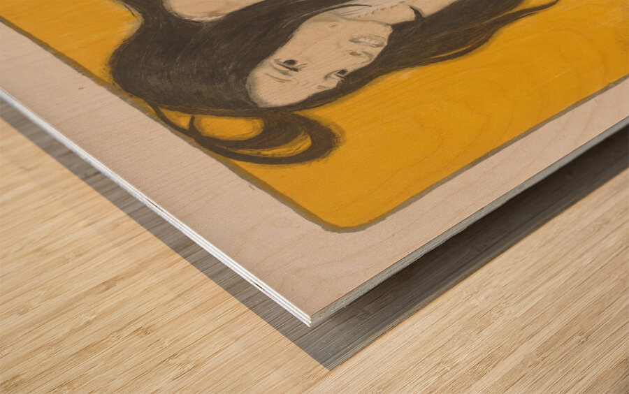 Morfineverslaafde vrouw 1897 Illustration by Eugène Samuel Grasset Wood print