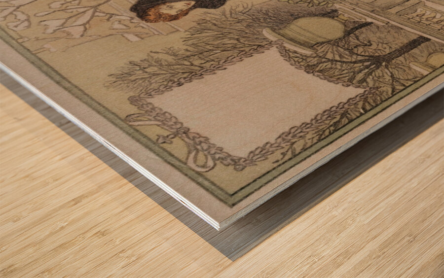 Décembre 1896-1898 Poster by Eugène Samuel Grasset Wood print