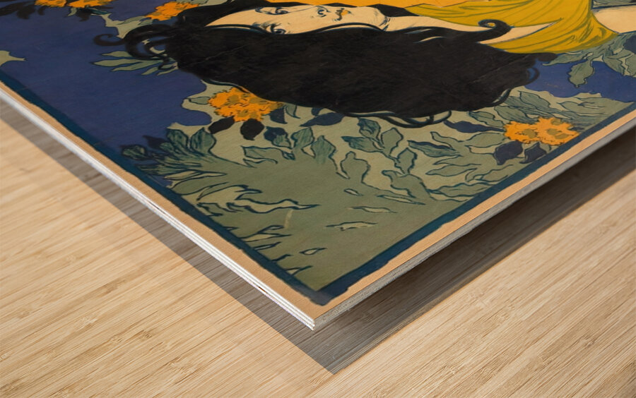 L’Éventail Illustration by Eugène Samuel Grasset Wood print