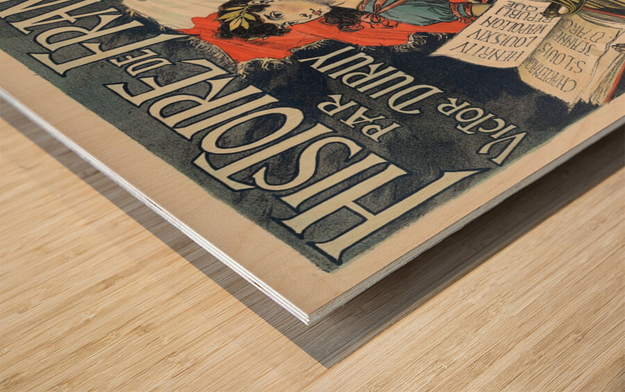 Histoire De France 1895 Poster by Eugène Samuel Grasset Wood print