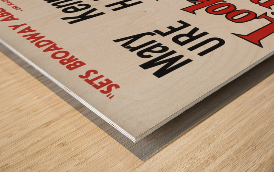 Look back in anger 1958 Artcraft Lithograph Poster 1905–1970 Wood print