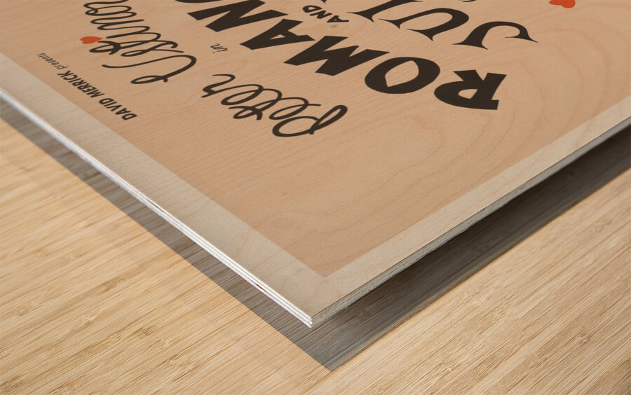 David Merrick presents Peter Ustinov in Romanoff and Juliet a new comedy 1960 Raymond Peynet French 1908 – 1999 Artcraft Lithograph Poster 1905–1970 Wood print