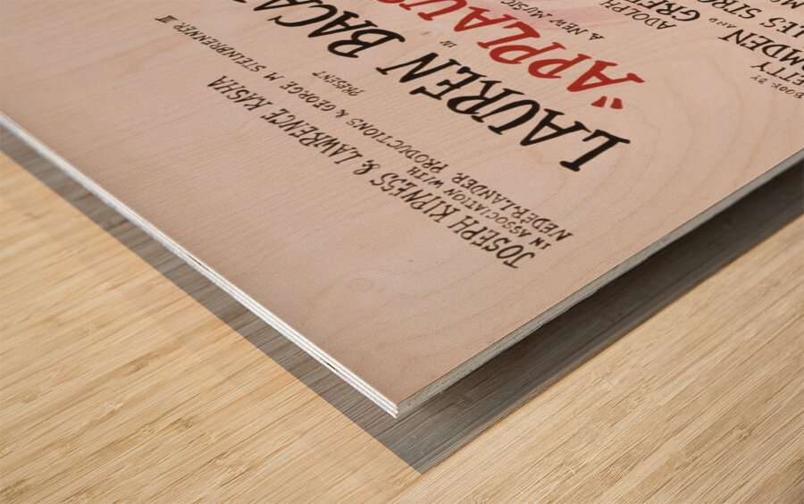 Applause 1970 Clyde Smith American 20th Century Artcraft Lithograph Poster Wood print