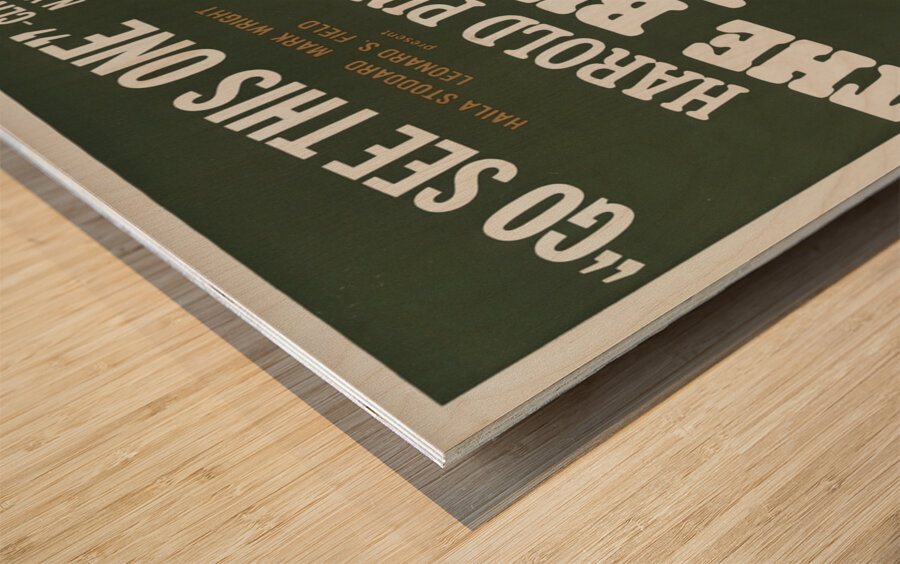 The Birthday party 1967 Artcraft Lithograph Poster 1905–1970 Wood print