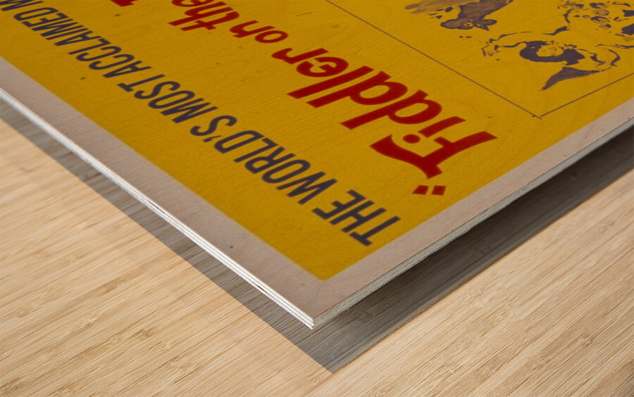 Fiddler on the Roof 1967 1905–1970 Artcraft Lithograph Poster Impression sur bois