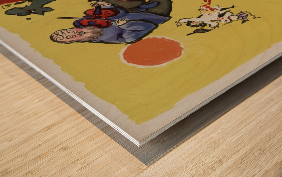 Harold Prince presents Zero Mostel in Fiddler on the roof 1964 Artcraft Lithograph American 1905–1970 Wood print