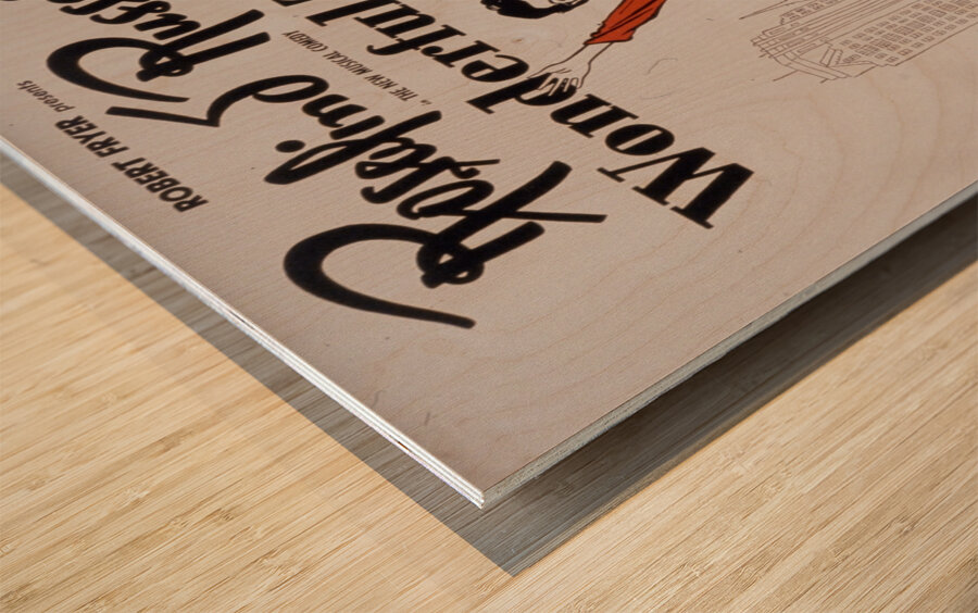 Rosalind Russell in the new musical comedy Wonderful Town 1953 Artcraft Lithograph Poster 1905–1970 Wood print