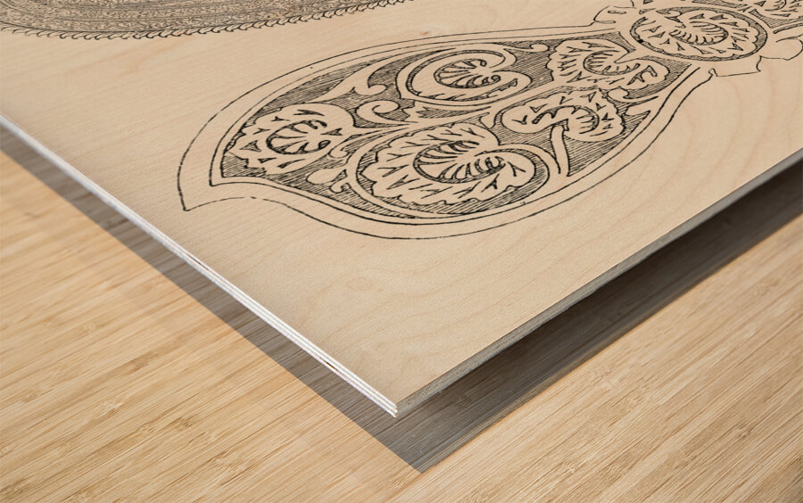 Indian design. 1888 edition Lornement Polychrome by Albert Racine 1825–1893. Wood print