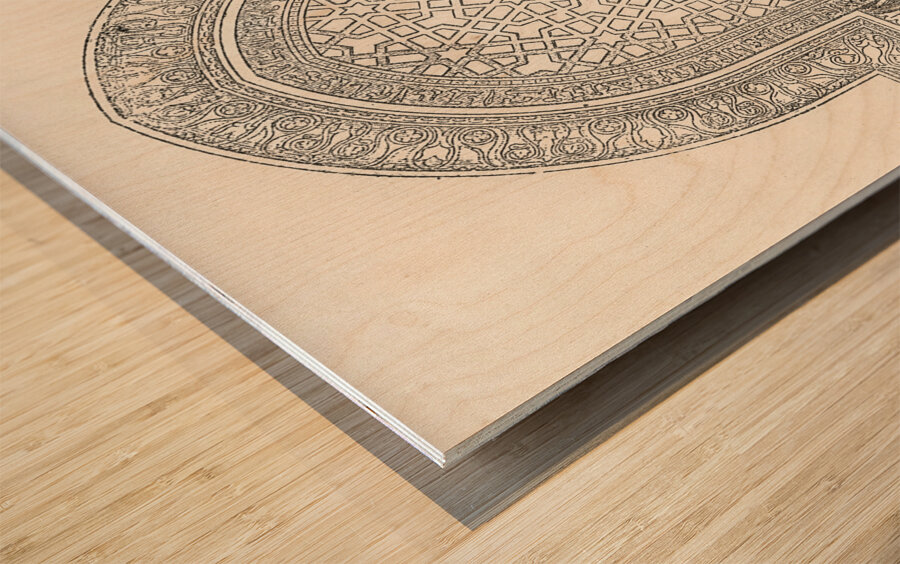 Decorative design. 1888 edition Lornement Polychrome by Albert Racine 1825–1893. Wood print