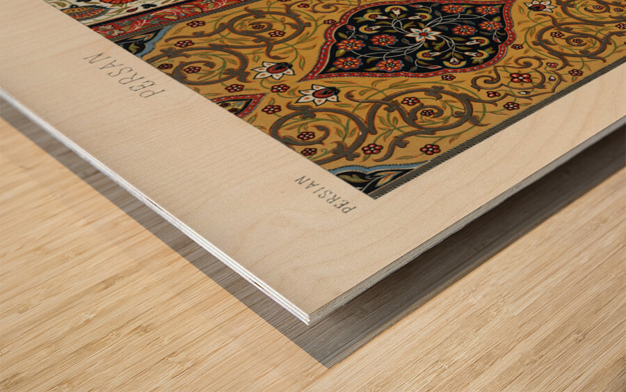 Persian pattern. 1888 edition Lornement Polychrome by Albert Racine 1825–1893. Wood print