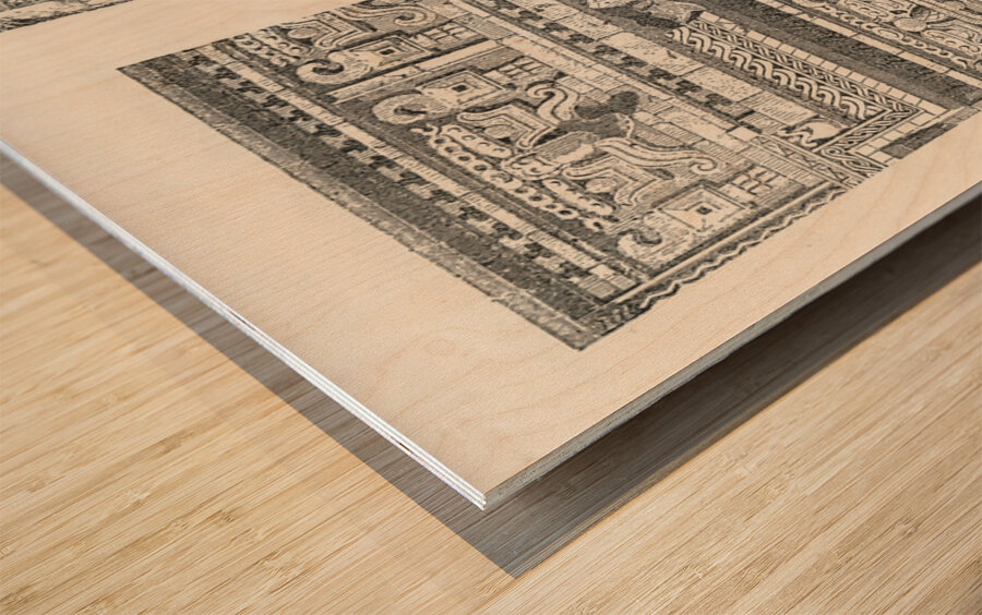 Byzantine pattern. 1888 edition Lornement Polychrome by Albert Racine 1825–1893. Wood print