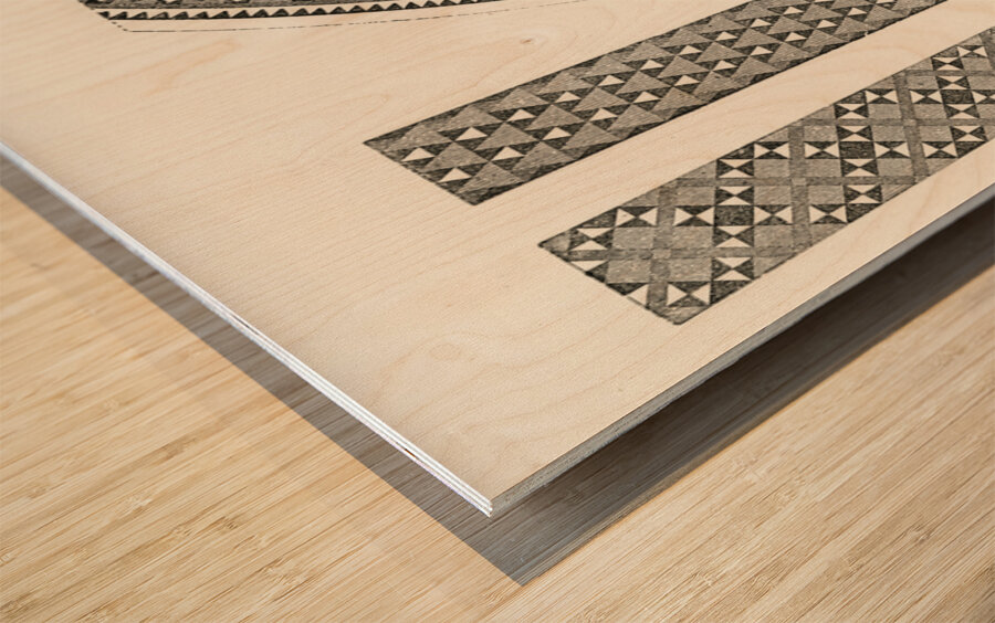 Patterns. 1888 edition Lornement Polychrome by Albert Racine 1825–1893. Wood print