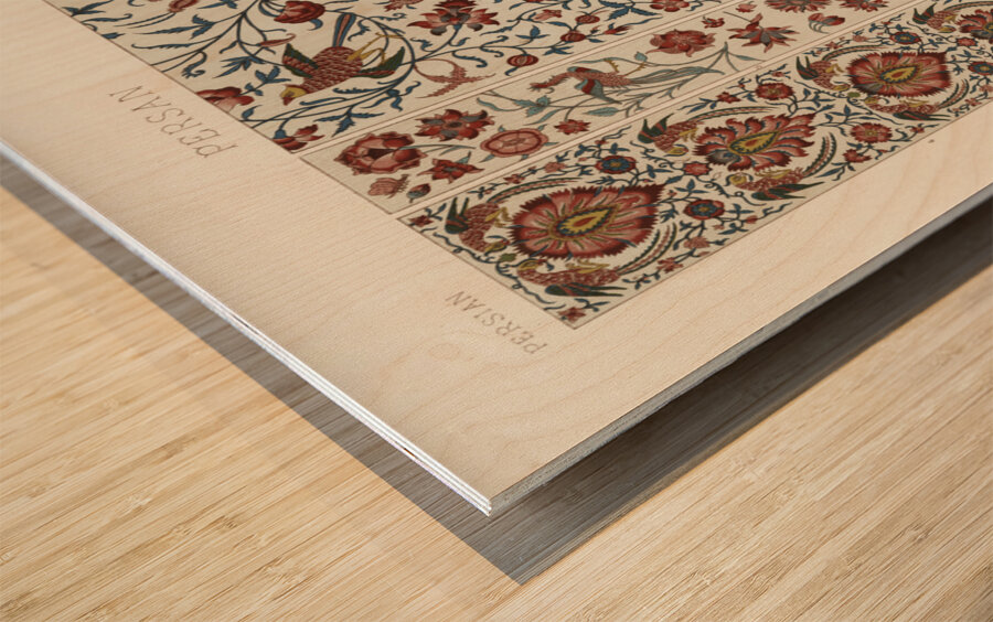 Persian pattern Lornement Polychrome 1888 by Albert Racinet 1825-1893. 1888 edition. Wood print