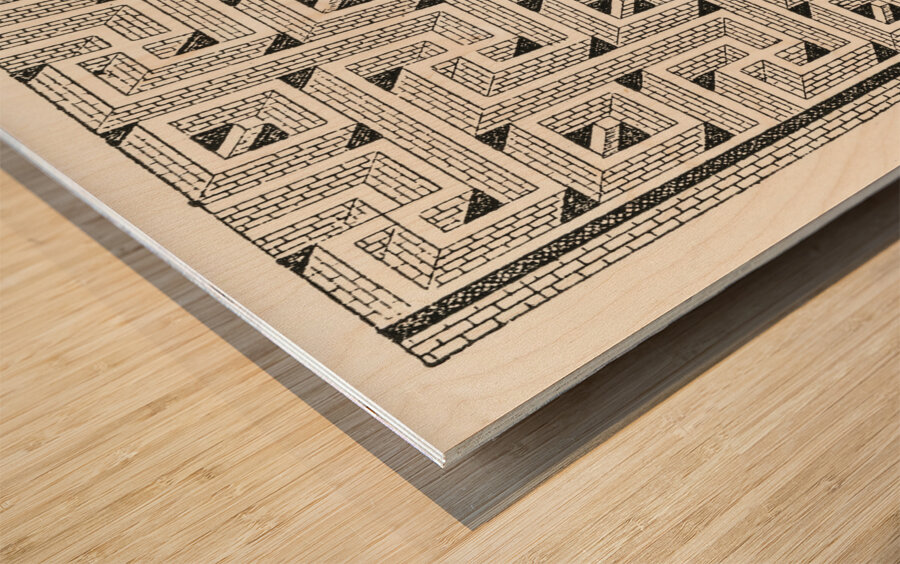 Mosaic pattern. 1888 edition Lornement Polychrome by Albert Racine 1825–1893. Wood print