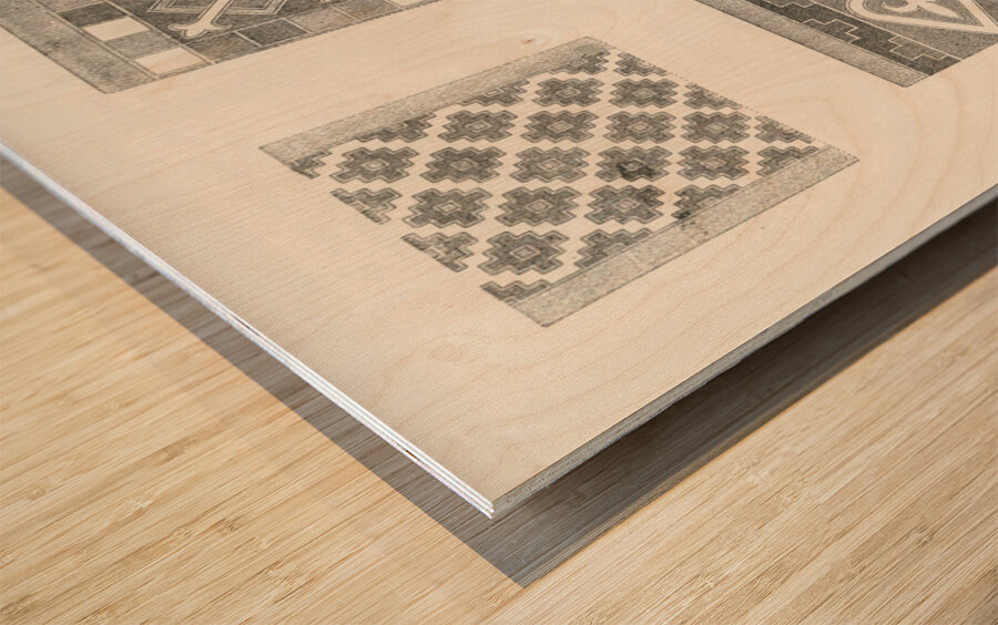 12nd-century designs. 1888 edition Lornement Polychrome by Albert Racine 1825–1893. Wood print