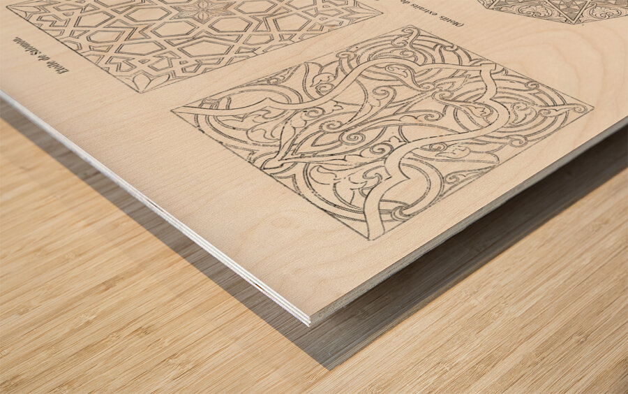 Antique Arabic design. 1888 edition Lornement Polychrome by Albert Racine 1825–1893. Wood print