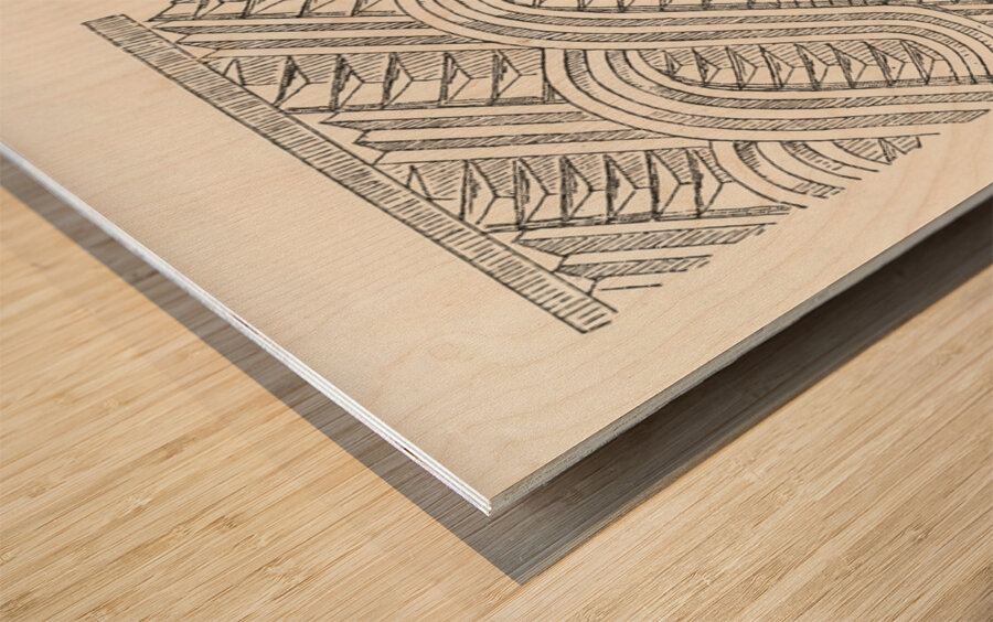 Incised design. 1888 edition Lornement Polychrome by Albert Racine 1825–1893. Wood print