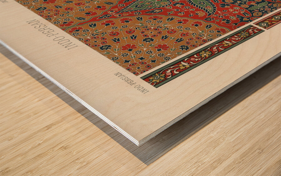 Indo-Persian pattern. 1888 edition Lornement Polychrome by Albert Racine 1825–1893. Wood print