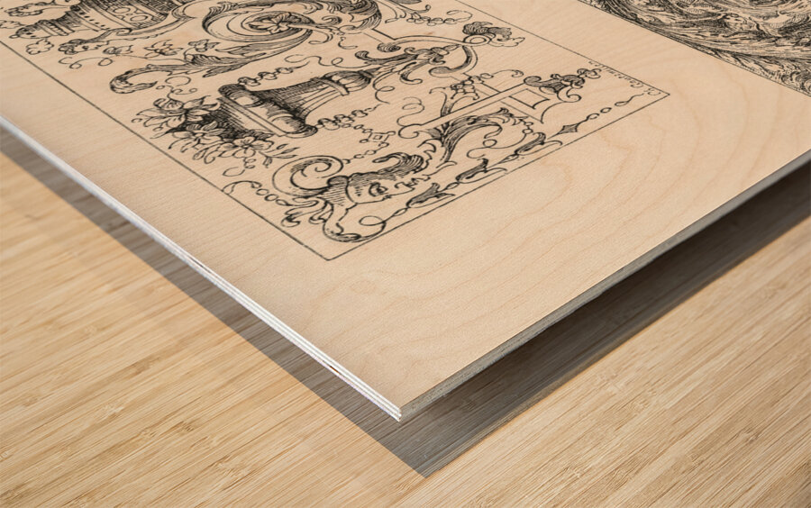 17th-century ornamental designs. 1888 edition Lornement Polychrome by Albert Racine 1825–1893. Wood print