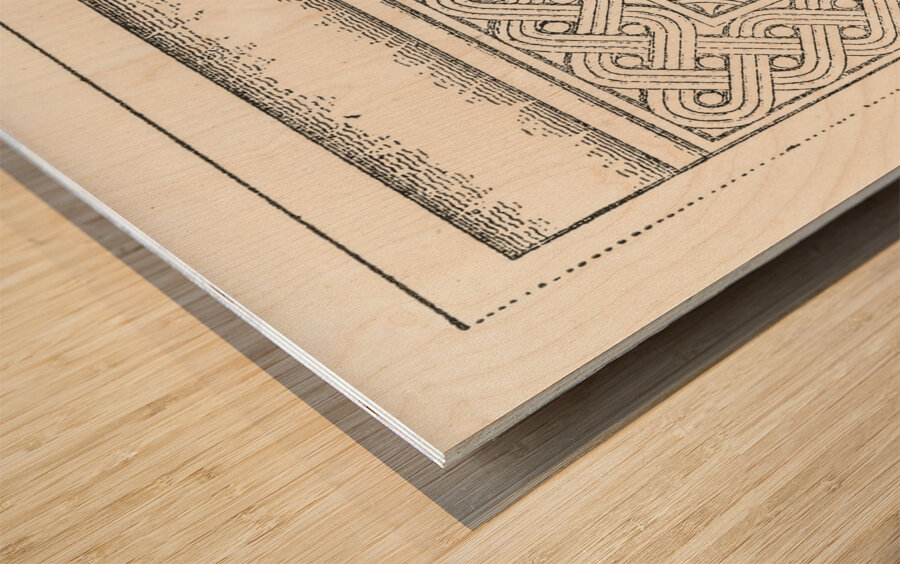 Interlaced pattern. 1888 edition Lornement Polychrome by Albert Racine 1825–1893. Wood print