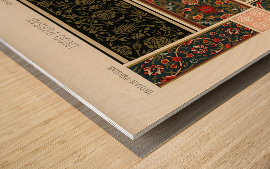 Indo-Persian pattern. 1888 edition Lornement Polychrome by Albert Racine 1825–1893. Wood print