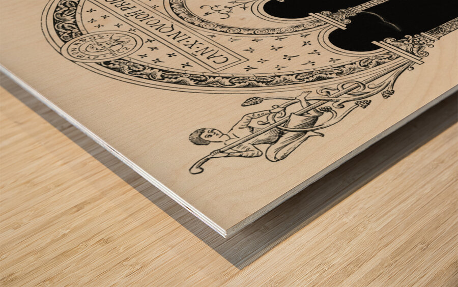 Ancient architecture Illustration. 1888 edition Lornement Polychrome by Albert Racine 1825–1893. Wood print