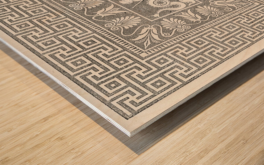 Pompeiian decorative design. 1888 edition Lornement Polychrome by Albert Racine 1825–1893. Wood print