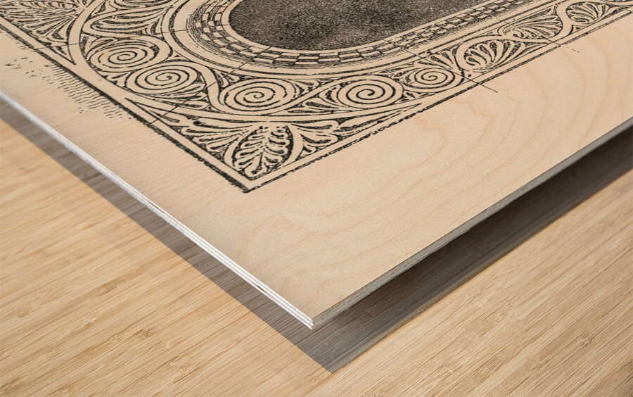 Byzantine pattern. 1888 edition Lornement Polychrome by Albert Racine 1825–1893. Wood print