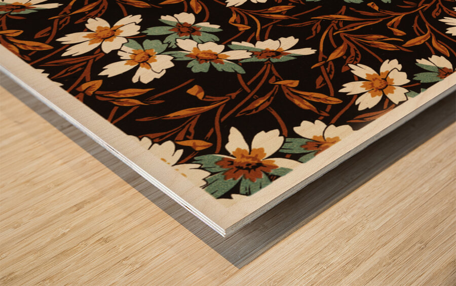 Antique illustration of the grammar of ornament pattern. 1888 edition Lornement Polychrome by Albert Racine 1825–1893. Wood print