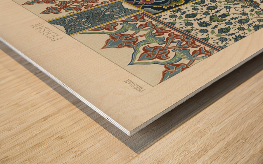 18th Century pattern. 1888 edition Lornement Polychrome by Albert Racine 1825–1893. Wood print