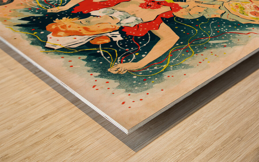 Les Confetti 1894 Posters by Georges Meunier Wood print