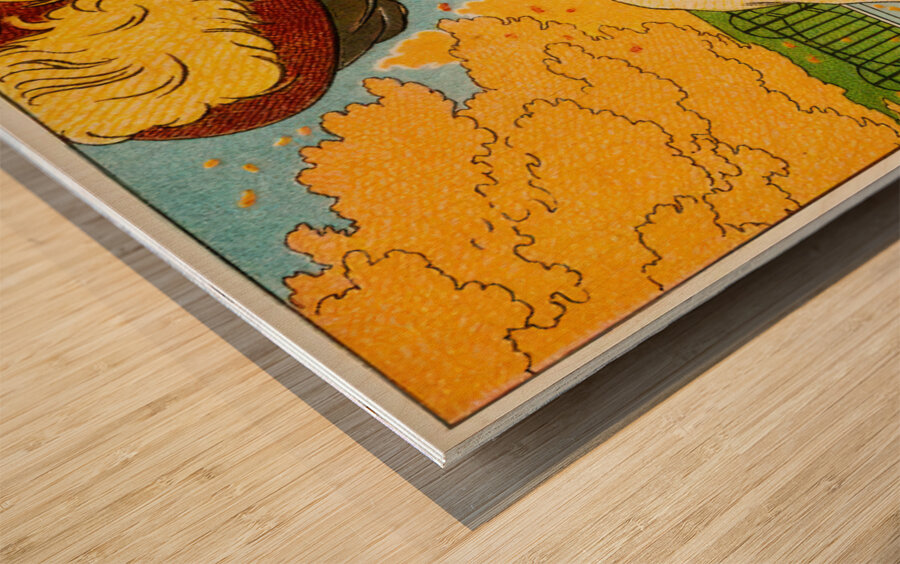 Taking a walk 1900 Illustration by Georges Meunier Wood print