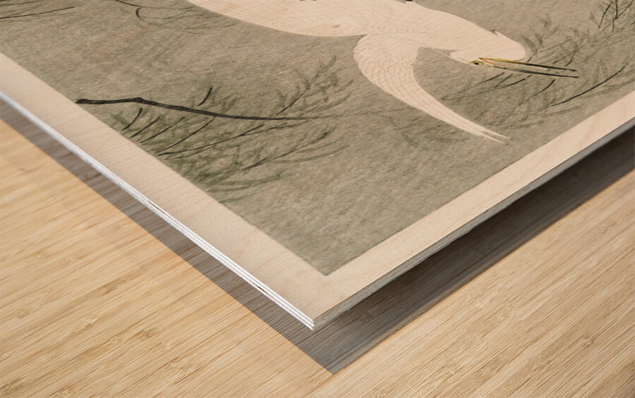 Little Egrets in flight 1925 - 1936 by Ohara Koson 1877-1945. Wood print