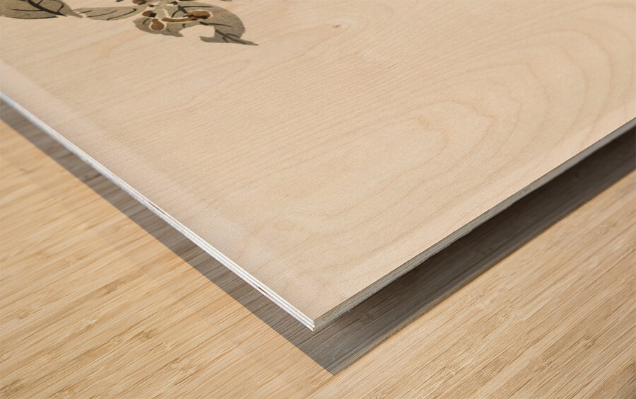 Bunting on blossom branch 1900 - 1930 by Ohara Koson 1877-1945. Wood print