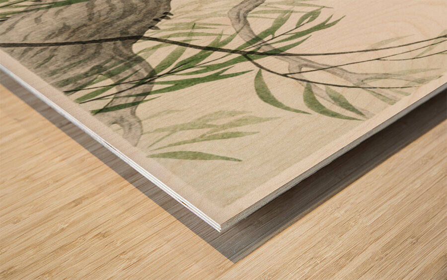 Cicada on tree 1900 - 1936 by Ohara Koson 1877-1945. Wood print