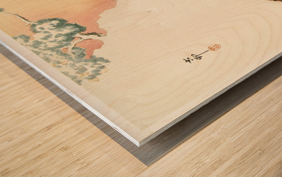 Pheasant couple in the snow 1900 - 1945 by Ohara Koson 1877-1945. Wood print