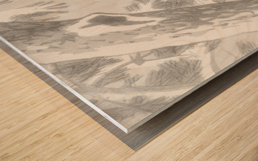 Indian quack on snowy tree branch 1900 - 1930 by Ohara Koson 1877-1945. Wood print