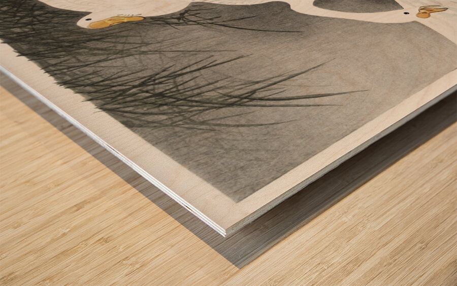 Geese on the shore 1900 - 1930 by Ohara Koson 1877-1945. Wood print