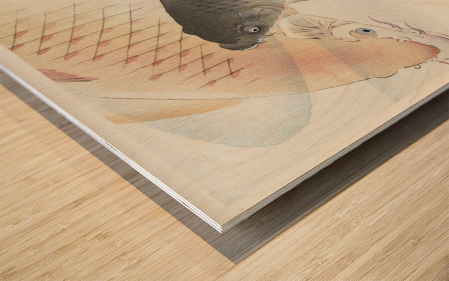 Two carp 1900 - 1930 by Ohara Koson 1877-1945. Wood print