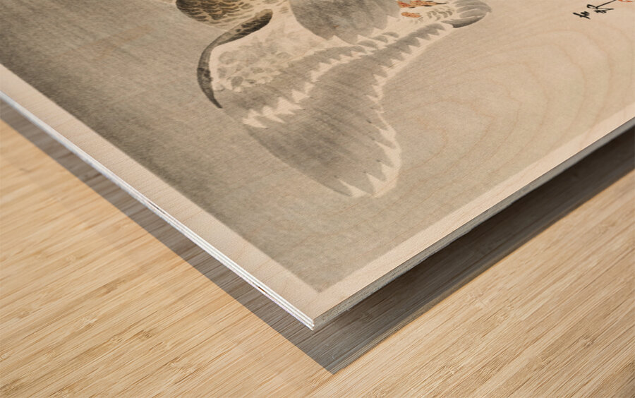 Two ducks at full moon 1900 - 1930 by Ohara Koson 1877-1945. Wood print